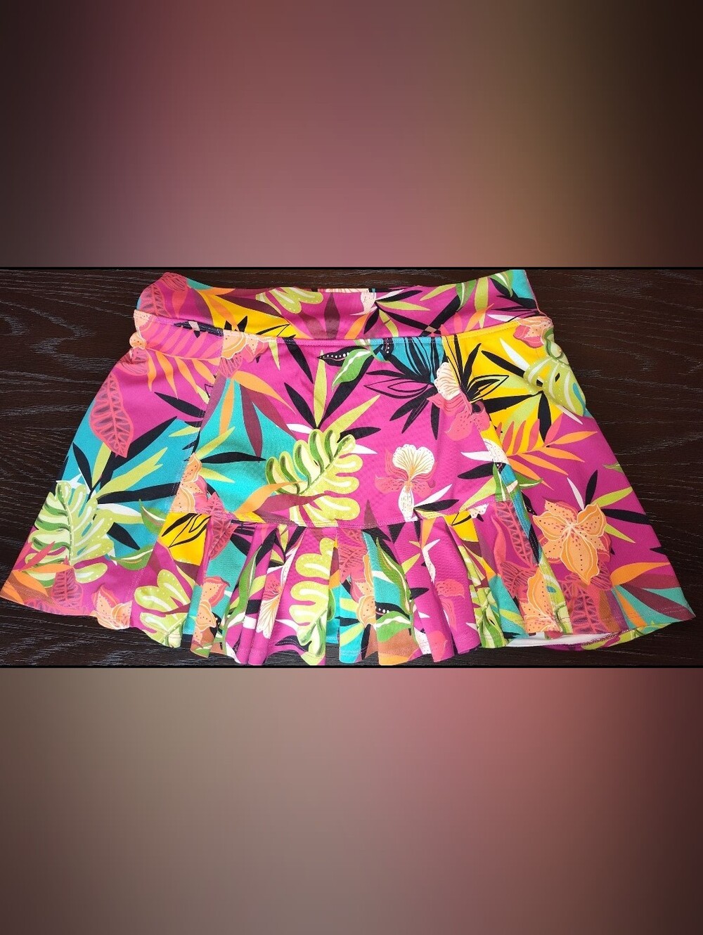 Dona Jo Tropical Floral Swim Sarong in Pink & Teal